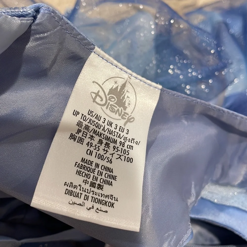 Disney blue Cinderella dress for girls size US3 - Picture 7 of 10